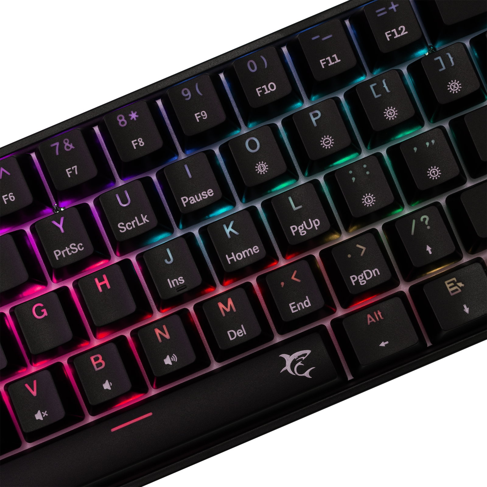 White Shark SHINOBI-2-B-US-RED.SW GK-004111 US Red switch, Black