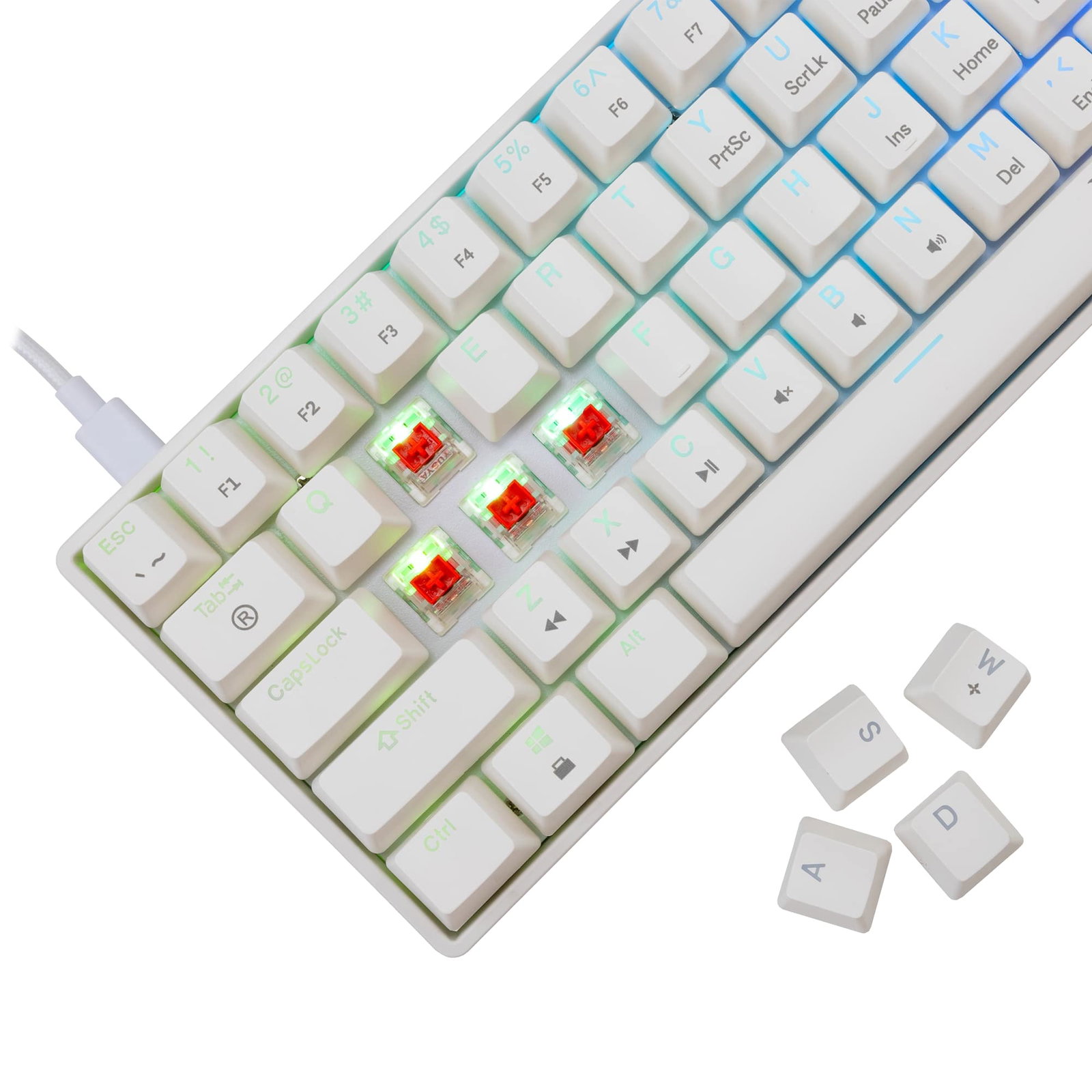 White Shark GK-004211 Shinobi 2 Red Switch, White US