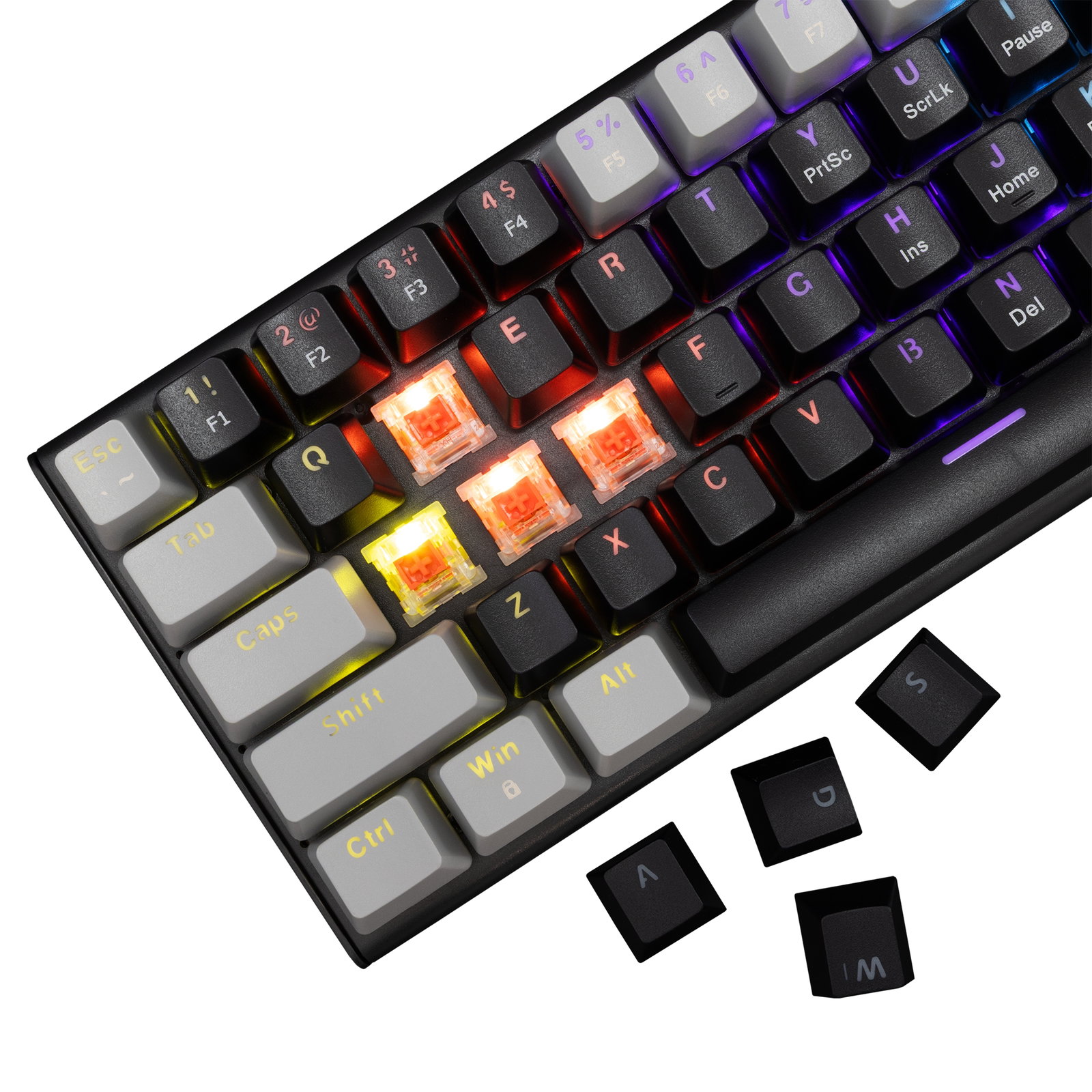 White Shark WAKIZASHI-2-US-B-G-RED.SW GK-002111V2 Black-Grey US Red Switches
