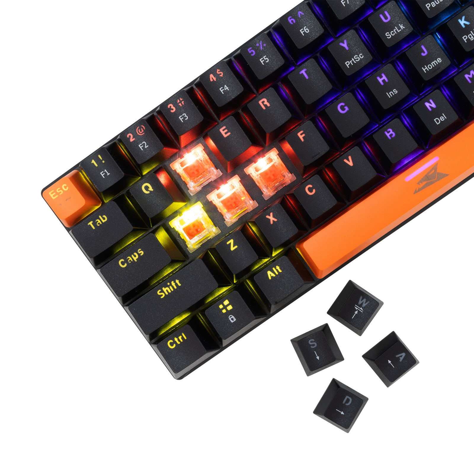 Baracuda DOLPHIN-B-RED BGK-03111 US Mechanical Red Switches, Black
