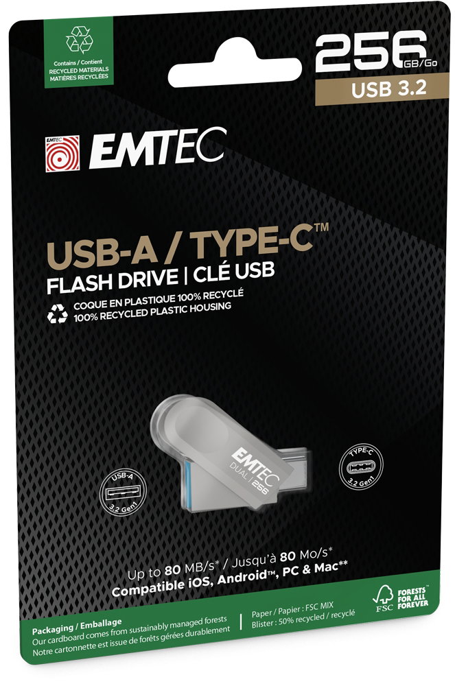 Emtec USB3.2 Type-C Dual D280 256GB