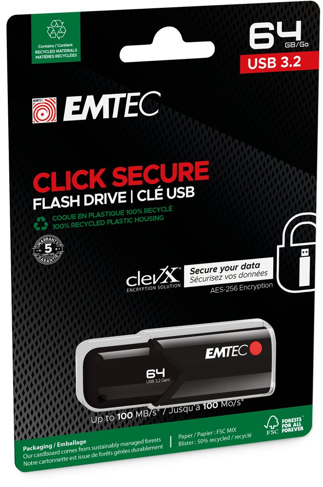 Emtec USB3.2 Click Secure B120 64GB