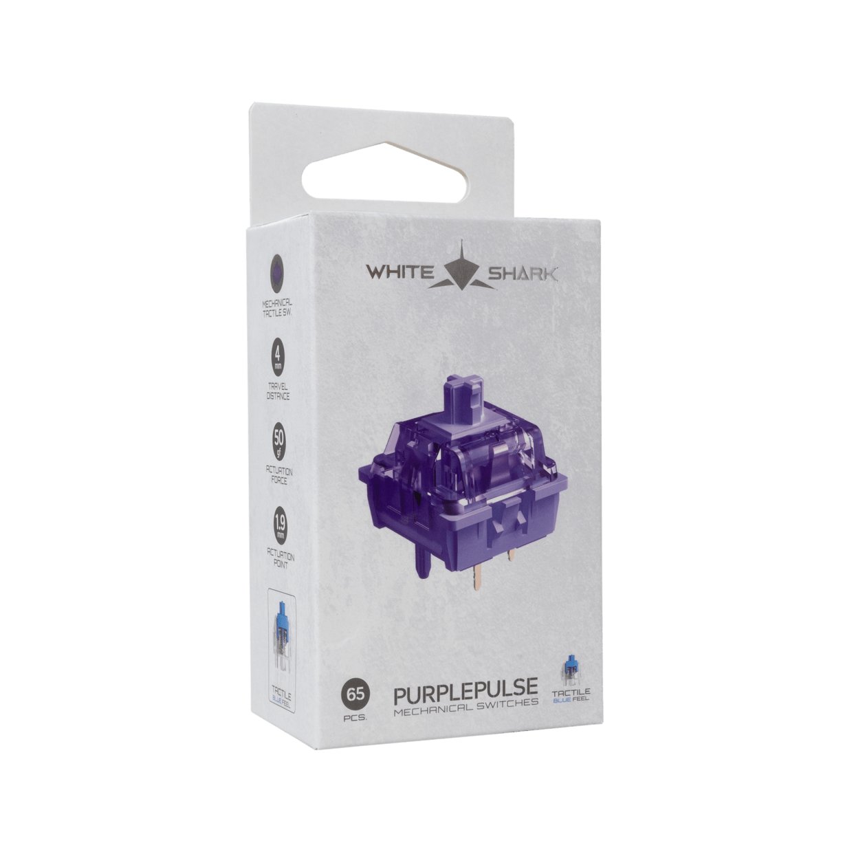 White Shark Purplepulse Mechanical Switches 65 pcs.