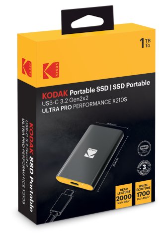 Kodak SSD 3.2Gen2 X210 S 1TB Portable EKSSD1TX210SK