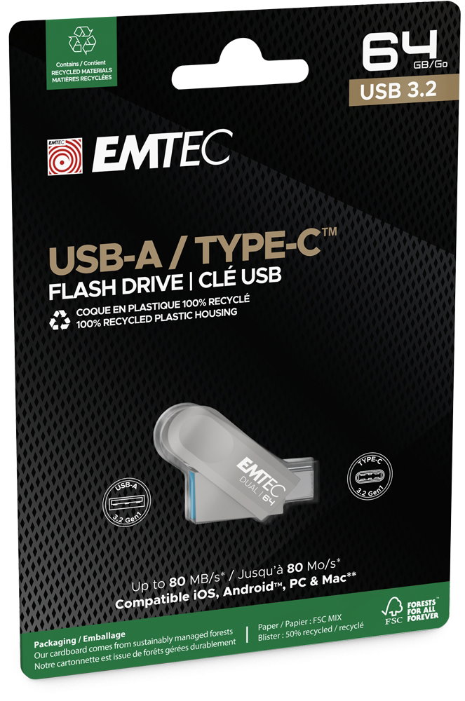 Emtec USB3.2 Type-C Dual D280 64GB