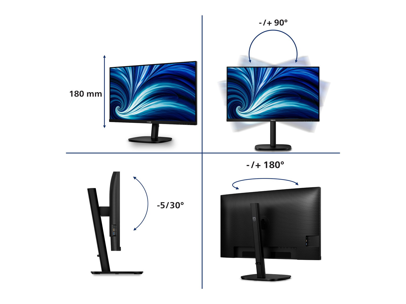 PHILIPS 32B2U3601/00 31.5inch QHD IPS 100Hz 16:9 HDMI 2.0 DP 1.4 USB-C