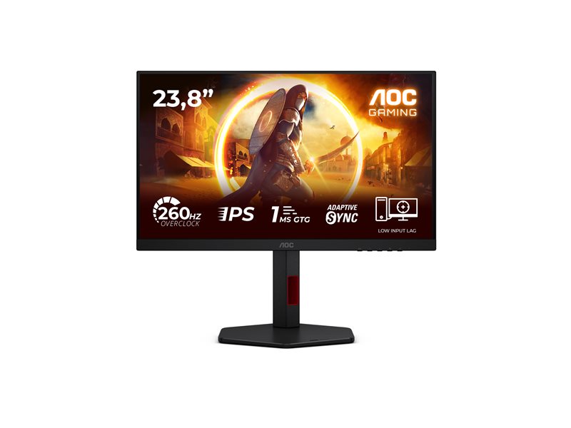 AOC 24G4ZR Gaming 23.8inch 16:9 Fast IPS 260Hz 1920x1080 HAS 130mm 2xHDMI 2.0 DP 1.4
