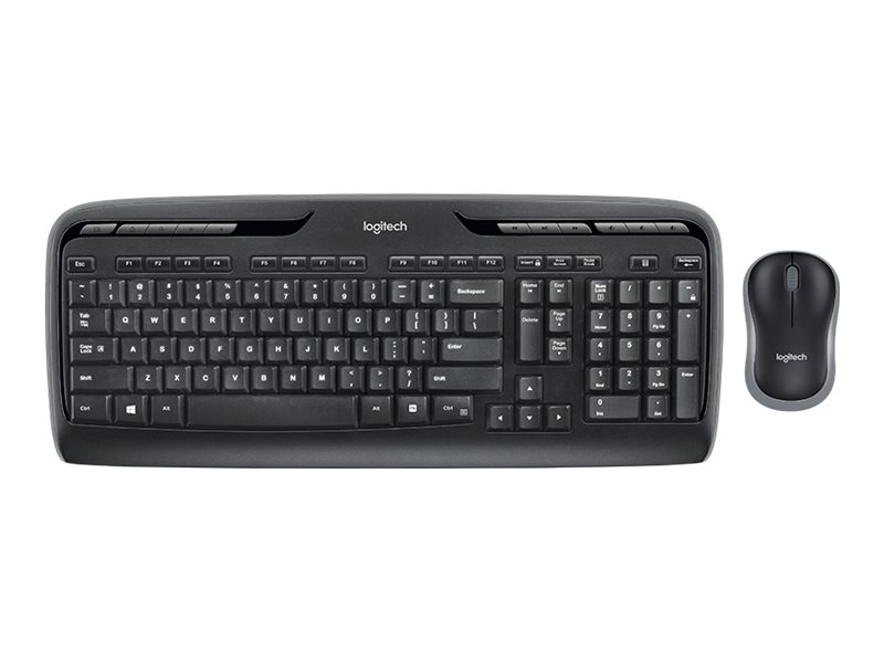 LOGITECH Wireless Combo MK330 Keyboard and mouse set wireless 2.4 GHz International black (US)