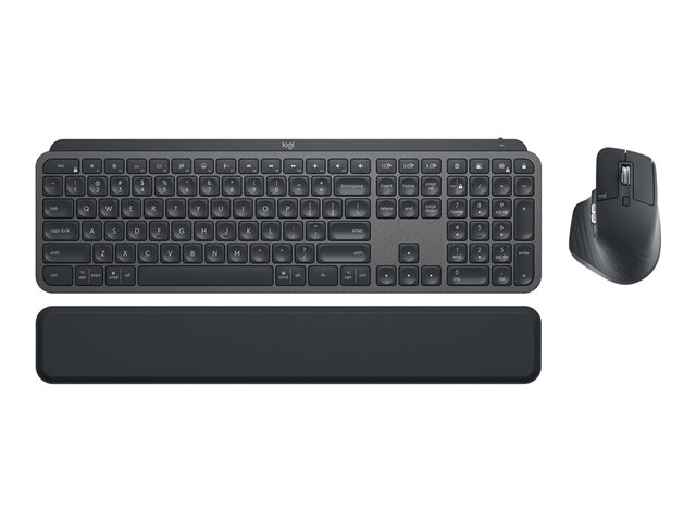 LOGITECH MX Keys Combo for Business Keyboard and mouse set backlit wireless Bluetooth LE QWERTY US International graphite (US)