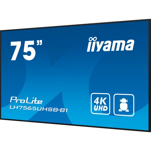 iiyama ProLite LH7565UHSB-B1, Public Display - black, UltraHD/4K, IPS, WiFi, Fernbedienung