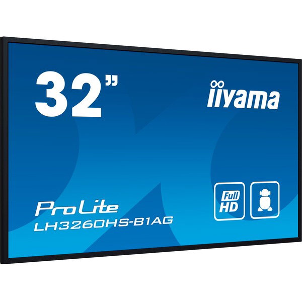 iiyama LH3260HS-B1AG, Public Display - black, FullHD, IPS, Quad-Core