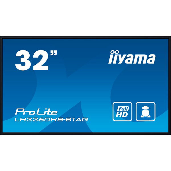 iiyama LH3260HS-B1AG, Public Display - black, FullHD, IPS, Quad-Core