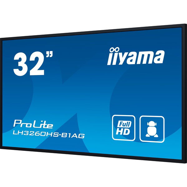 iiyama LH3260HS-B1AG, Public Display - black, FullHD, IPS, Quad-Core
