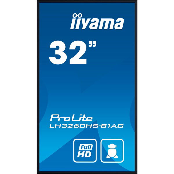 iiyama LH3260HS-B1AG, Public Display - black, FullHD, IPS, Quad-Core