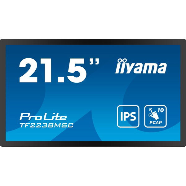 iiyama ProLite TF2238MSC-B1, LED-Monitor - 54.5 cm (21.5 inches), black, FullHD, Touchscreen, HDMI