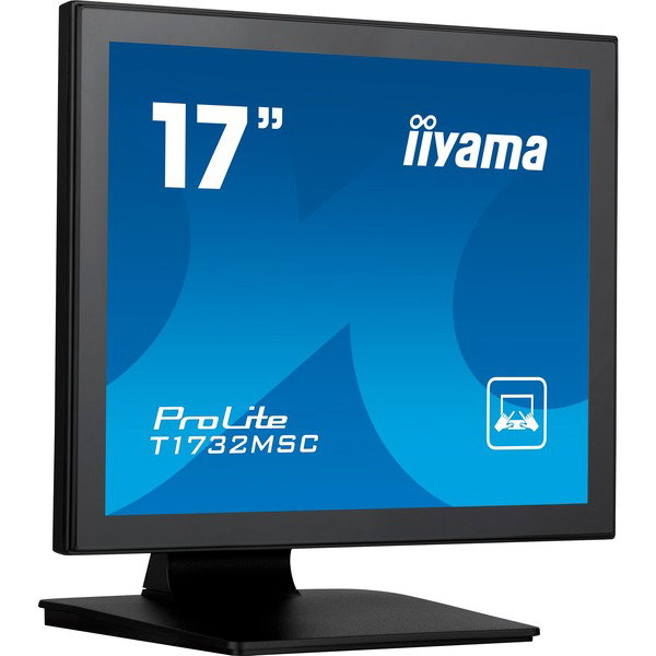 iiyama ProLite T1732MSC-B1S, LED-Monitor - 43 cm (17 inches), black, SXGA, TN, HDMI, DisplayPort, VGA, USB, Touchscreen