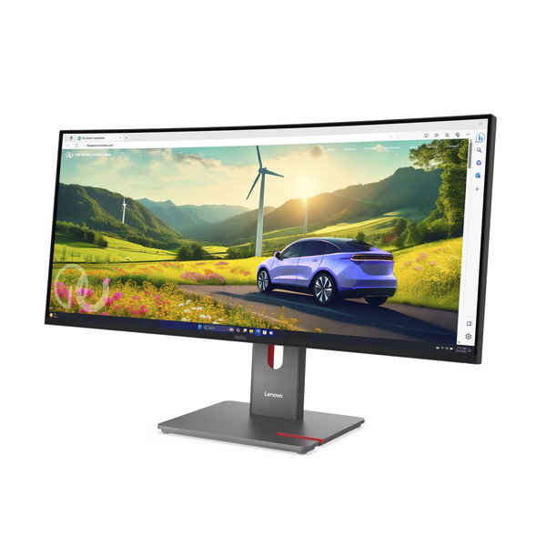 Lenovo ThinkVision P34WD-40, LED-Monitor - 86.4 cm (34 inches), black, WQHD, IPS, Curved, KVM, USB-Hub, USB-C, HDMI, DP, 120Hz Panel