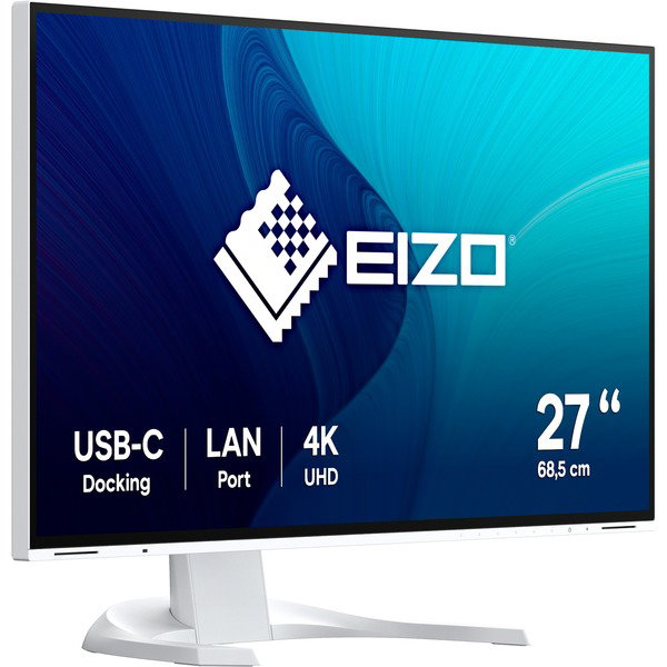 EIZO EV2740X-WT, LED-Monitor - 69 cm (27 inches), white, UltraHD/4K, IPS, LAN, USB-C