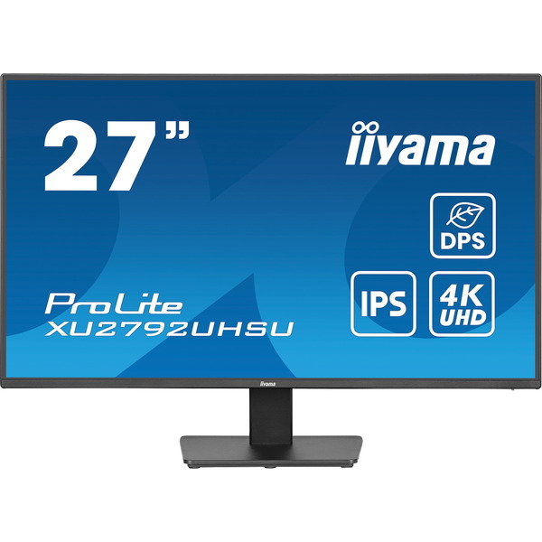 iiyama ProLite XU2792UHSU-B6, LED-Monitor - 68.5 cm (27 inches), black (matte), UltraHD/4K, IPS, HDMI, DP, USB-C, USB-Hub