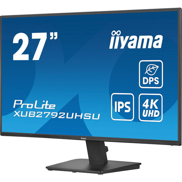 iiyama ProLite XU2792UHSU-B6, LED-Monitor - 68.5 cm (27 inches), black (matte), UltraHD/4K, IPS, HDMI, DP, USB-C, USB-Hub