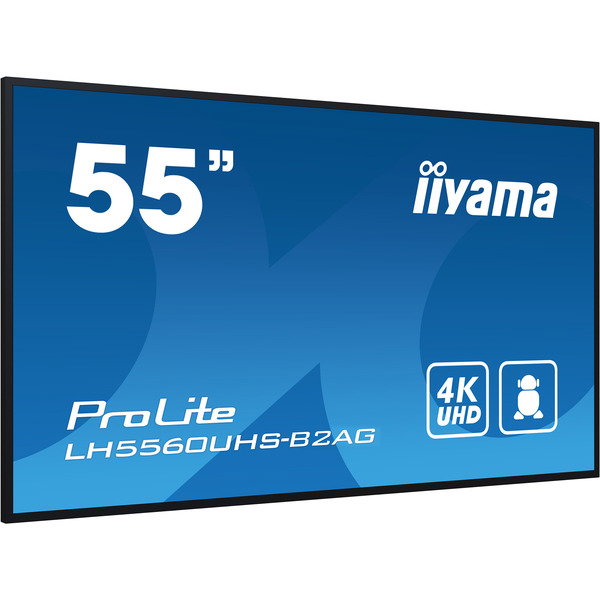 iiyama ProLite LH5560UHS-B2AG, Public Display - black (matte), UltraHD/4K, VA, speakers
