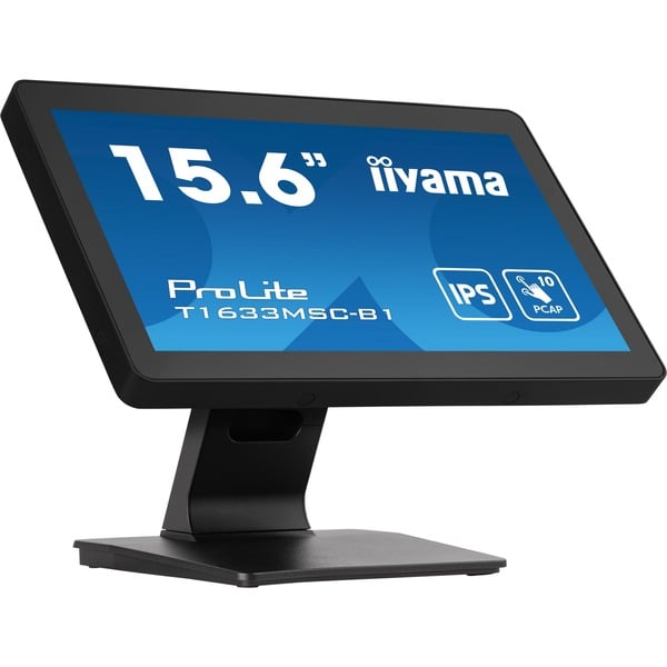 iiyama ProLite T1633MSC-B1, LED-Monitor - 39.5 cm (15.6 inches), black, FullHD, IPS, Touchscreen, HDMI, DisplayPort