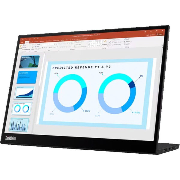 Lenovo ThinkVision M14d, LED-Monitor - 36 cm (14 inches), black, IPS, 2x USB-C