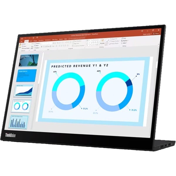 Lenovo ThinkVision M14d, LED-Monitor - 36 cm (14 inches), black, IPS, 2x USB-C