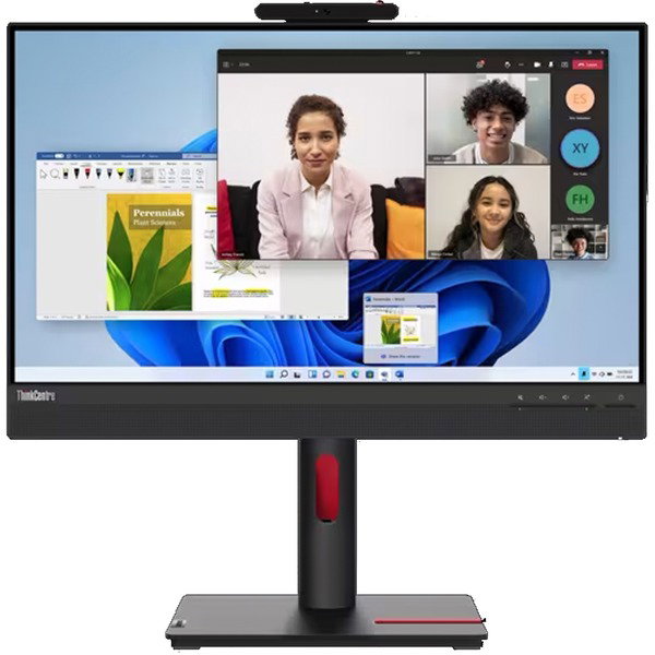 Lenovo ThinkCentre Tiny-In-One 24 Gen5 Touch, LED-Monitor - 61 cm (24 inches), black, FHD, IPS, Webcam, Touchpanel