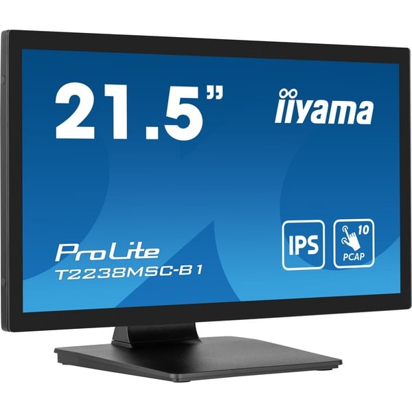 iiyama ProLite T2238MSC-B1, LED-Monitor - 54.5 cm (21.5 inches), black (matte), FullHD, IPS, Touchscreen