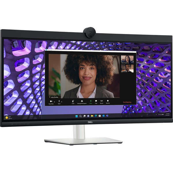 Dell P3424WEB, LED-Monitor - 87 cm (34 inches), black/silver, WQHD, IPS, QHD-Webcam