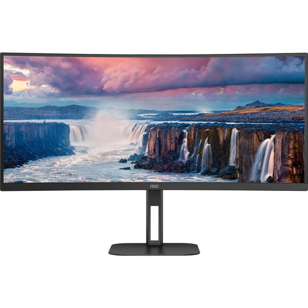 AOC CU34V5C/BK, LED-Monitor - 86.4 cm (34 inches), black, WQHD, VA, HDMI, DisplayPort, FreeSync, 100Hz Panel