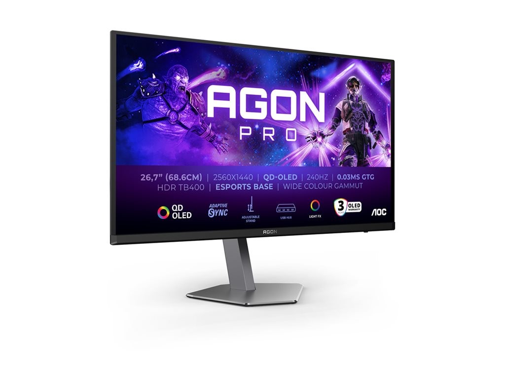 AOC AG276QZD2 27inch OLED 2560x1440 240Hz FreeSync HDMI Black/Grey