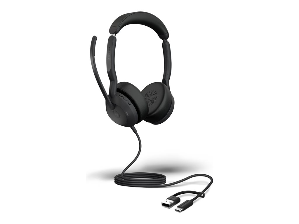 Jabra Evolve2 50 Headset Wired Head-band Office/Call center USB Type-C / USB Type-A Bluetooth Black