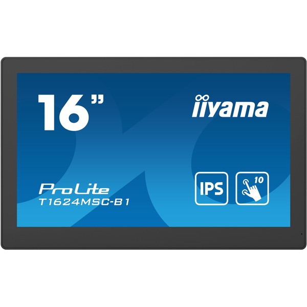 iiyama ProLite T1624MSC-B1, LED-Monitor - 39.5 cm (15.6 inches), black, FullHD, IPS, Touchscreen, HDMI