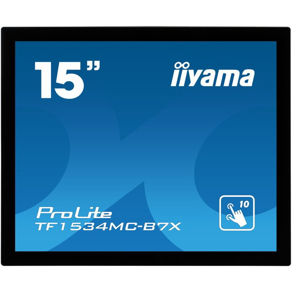 iiyama ProLite TF1534MC-B7X, LED-Monitor - 38 cm (15 inches), black, WXGA, TN, Touchscreen