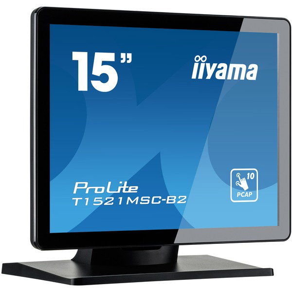 iiyama ProLite T1521MSC-B2, LED-Monitor - 38 cm (15 inches), black (matte), XGA,TN, Touchscreen