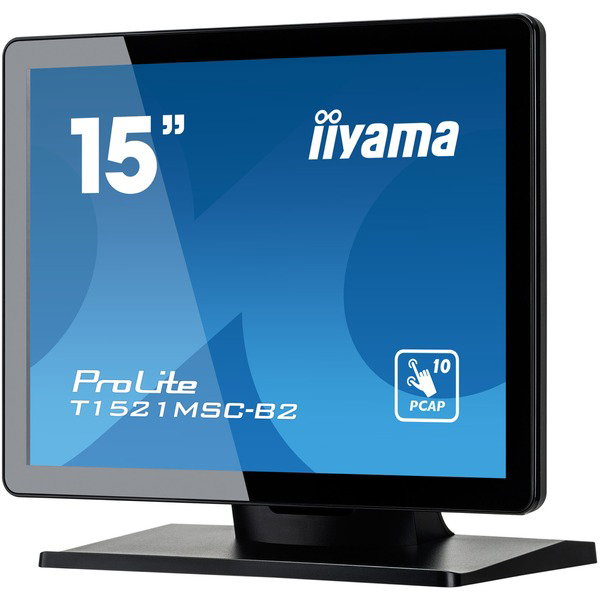 iiyama ProLite T1521MSC-B2, LED-Monitor - 38 cm (15 inches), black (matte), XGA,TN, Touchscreen