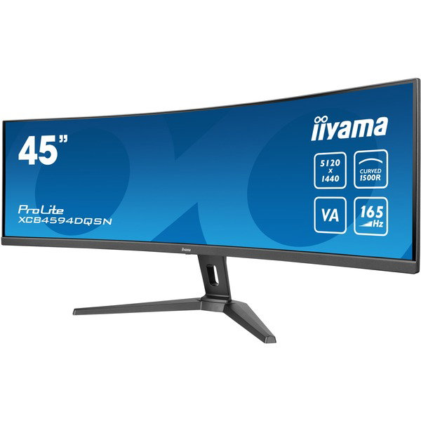 iiyama ProLite XCB4594DQSN-B1, Gaming-Monitor - 113 cm (44 inches), black (matte), DQHD, VA, Curved, 165Hz Panel