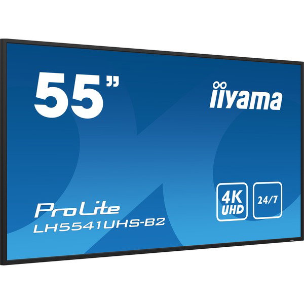 iiyama ProLite LH5541UHS-B2, Public Display - black (glossy), UltraHD/4K, IPS, Mediaplayer