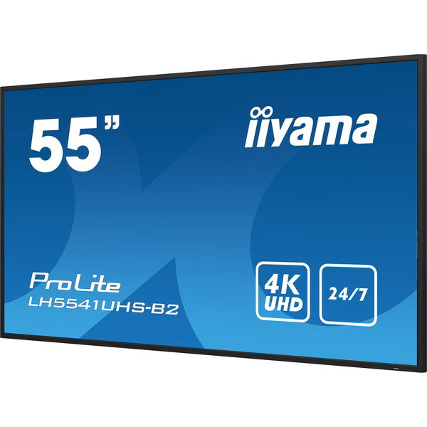 iiyama ProLite LH5541UHS-B2, Public Display - black (glossy), UltraHD/4K, IPS, Mediaplayer