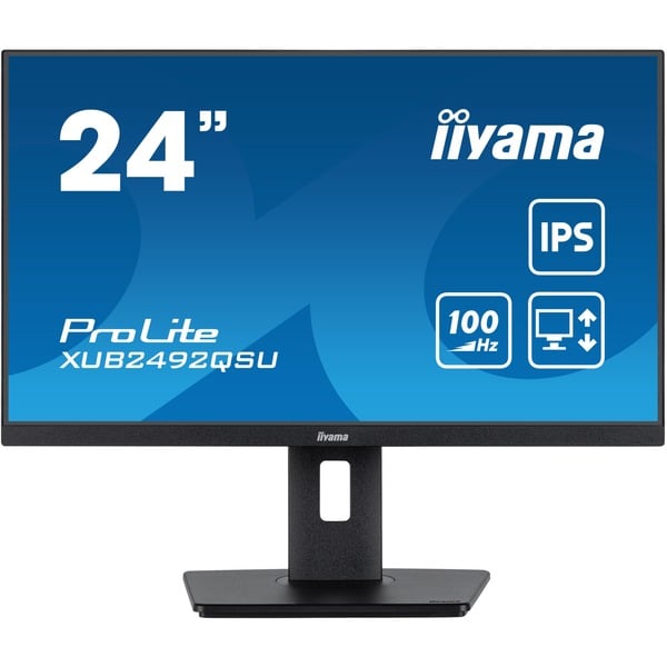 iiyama ProLite XUB2492QSU-B1, LED-Monitor - 60.5 cm (23.8 inches), black (matte), WQHD, IPS, AMD Free-Sync, 100Hz Panel