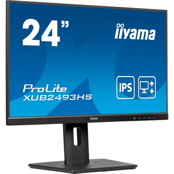 iiyama XUB2493HS-B6, LED-Monitor - 60.5 cm (23.8 inches), black (matte), FullHD, IPS, Adaptive Sync, Ergonomischer Standfu, 100Hz Panel