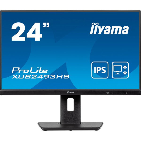 iiyama XUB2493HS-B6, LED-Monitor - 60.5 cm (23.8 inches), black (matte), FullHD, IPS, Adaptive Sync, Ergonomischer Standfu, 100Hz Panel