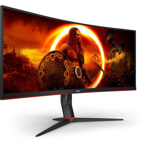 AOC CU34G2XP/BK, Gaming-Monitor - 86.4 cm (34 inches), black/red, WQHD, VA, Curved, 180Hz Panel