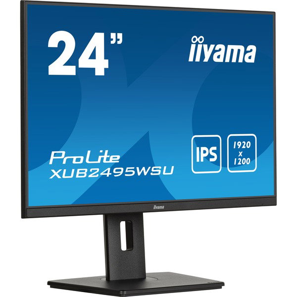 iiyama ProLite XUB2495WSU-B7, LED-Monitor - 61.1 cm (24.1 inches), black (matte), WUXGA, IPS, HDMI, DisplayPort, Ergonomischer Standfu