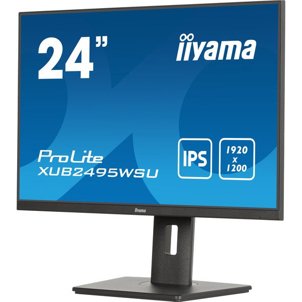 iiyama ProLite XUB2495WSU-B7, LED-Monitor - 61.1 cm (24.1 inches), black (matte), WUXGA, IPS, HDMI, DisplayPort, Ergonomischer Standfu