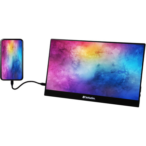 Verbatim PM-14, LED-Monitor - 35.5 cm (14 inches), black, FullHD, IPS, USB-C, HDR