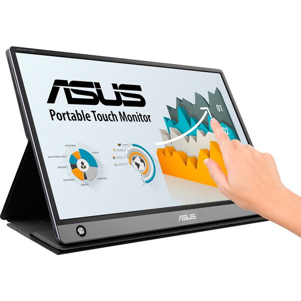 ASUS ZenScreen Touch MB16AMTR, LED-Monitor - 39.6 cm (15.6 inches), black, FullHD, IPS, Touchscreen