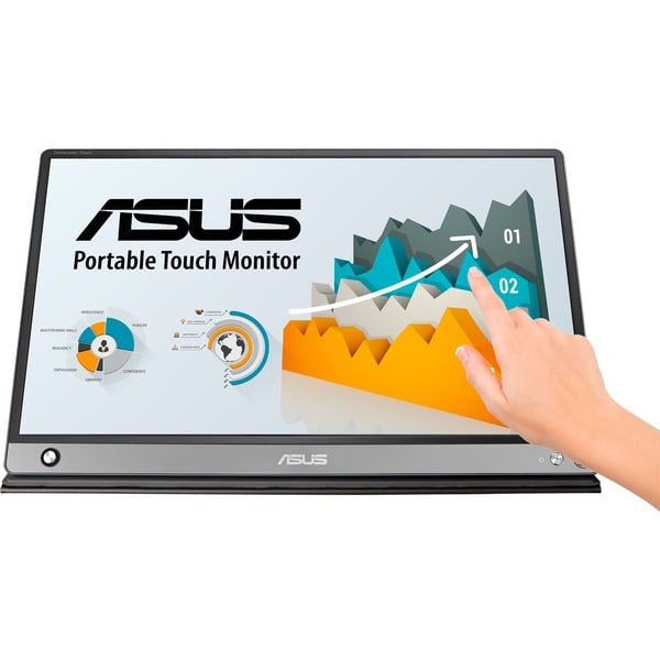 ASUS ZenScreen Touch MB16AMTR, LED-Monitor - 39.6 cm (15.6 inches), black, FullHD, IPS, Touchscreen